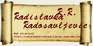 Radislavka Radosavljević vizit kartica